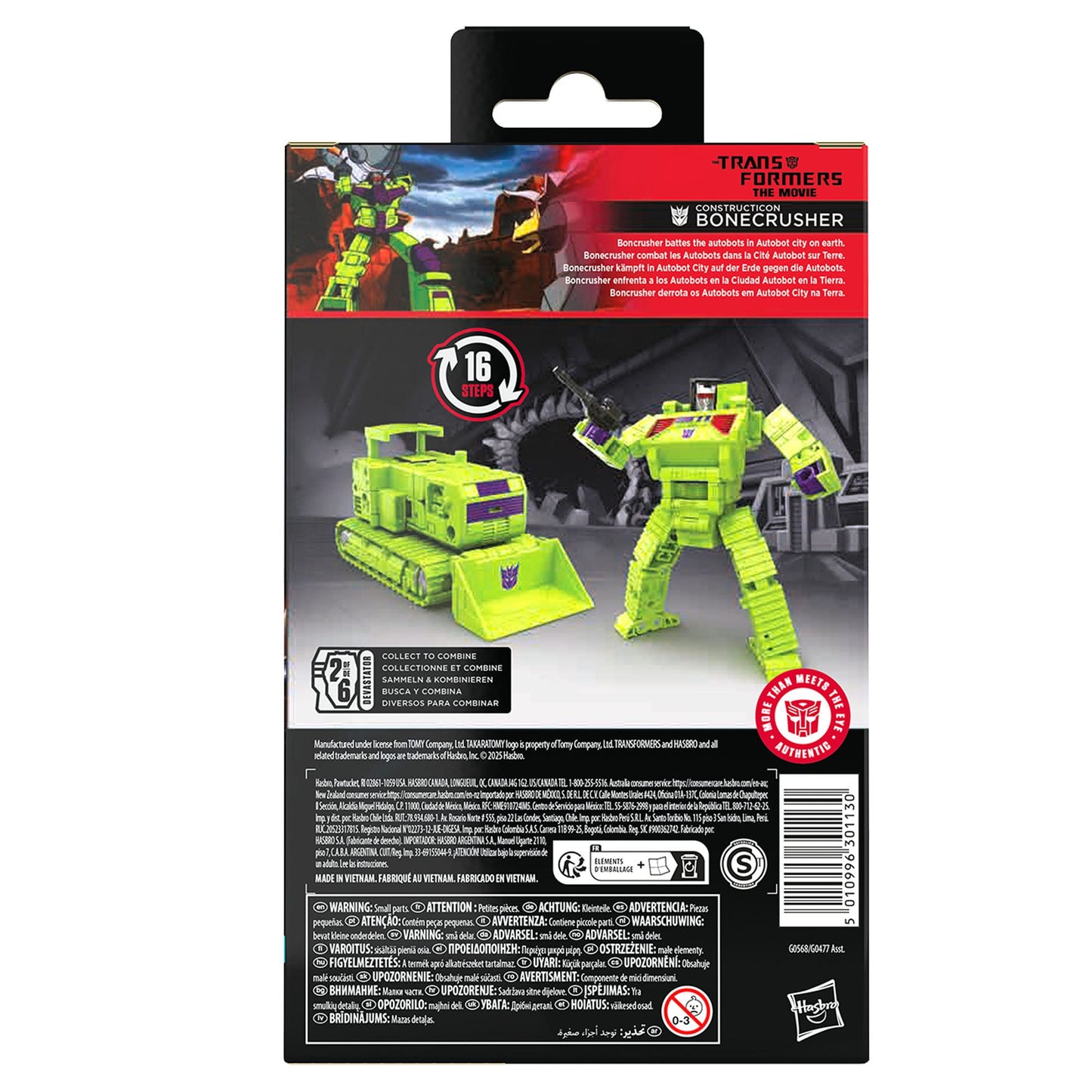 The Transformers: The Movie Generations Studio Series Deluxe Class Action Figure Constructicon Bonecrusher 11 cm