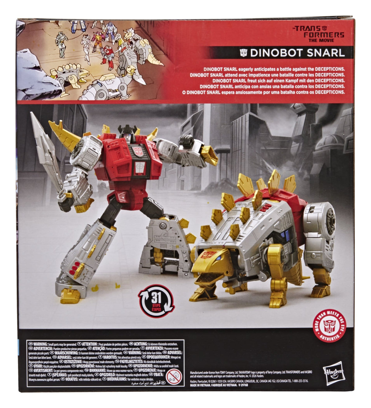 The Transformers: The Movie Studio Series Leader Class Action Figure Dinobot Snarl