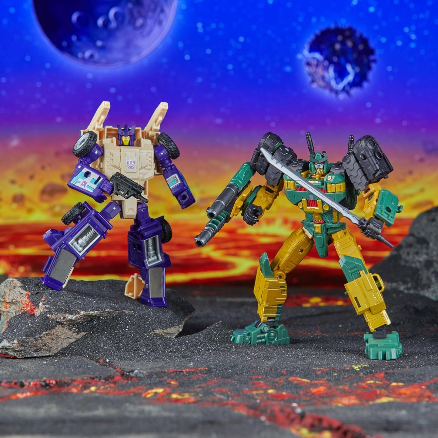 Transformers Legacy United Doom ‘n Destruction Collection, Bludgeon & Rukus, Mayhem Attack Squad Converting Action Figure 2-Pack