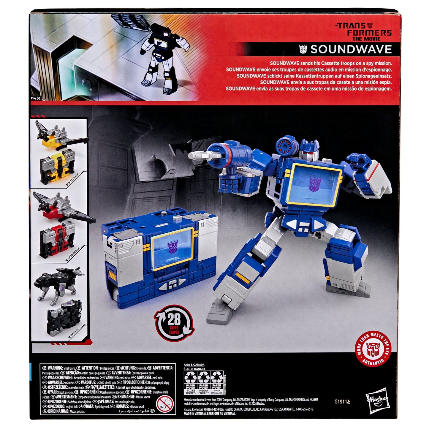 The Transformers: The Movie Studio Series Leader Class Action Figure Soundwave