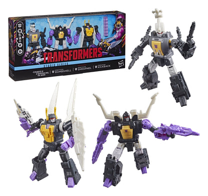The Transformers The Movie Studio Series Deluxe Class Action Figure 3-Pack Insecticon Bombshell, Shrapnel & Kickback