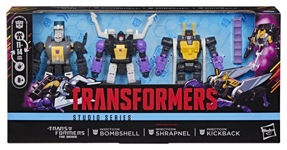 The Transformers The Movie Studio Series Deluxe Class Action Figure 3-Pack Insecticon Bombshell, Shrapnel & Kickback