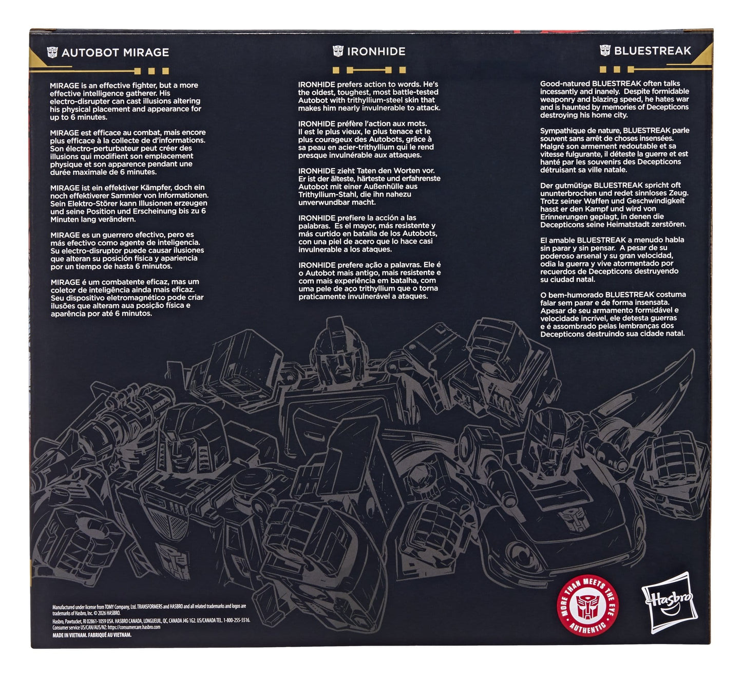 Transformers Age of the Primes Action Figure 3-Pack Autobot Mirage & Bluestreak & Ironhide